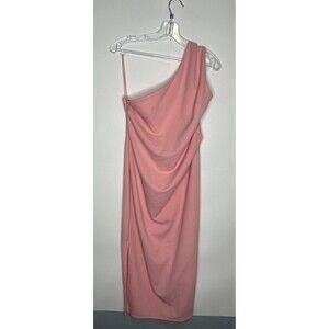 Anrabess Light Pink One Shoulder Bodycon Evening Dress Size Large NWT